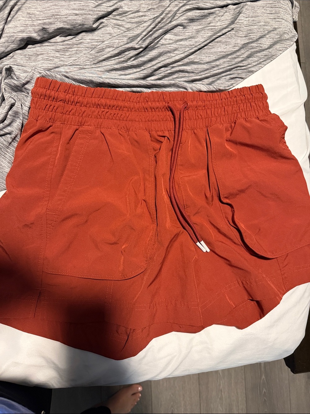 Women's Casual Drawstring Shorts in Rust